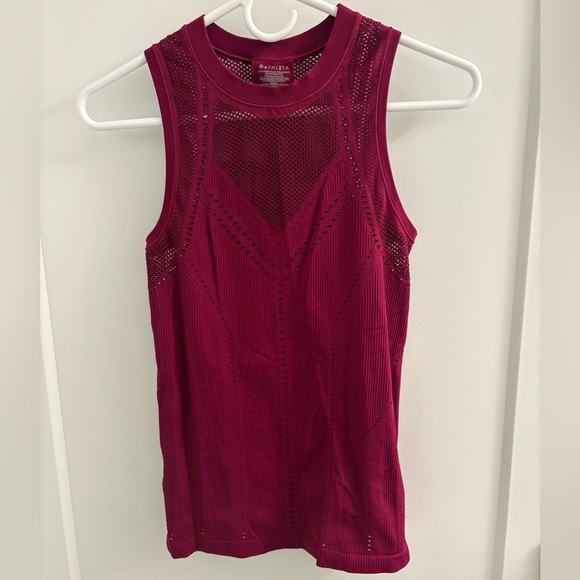 Athleta Oxygen Laser Cut Tank in Mulberry Size XS - Picture 6 of 15